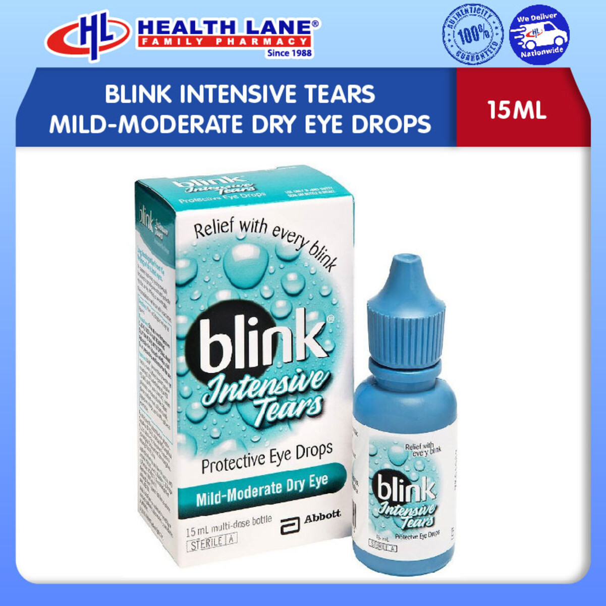 BLINK INTENSIVE TEHRS MILD-MODERATE DRY EYE DROPS 15ML